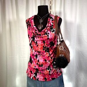 Jones Studio Separates Floral Cowl Neck Top – Women's Large